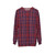 Highland Ramblers Tartan Red Sweatshirt - hanging