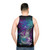 Cheshire cat wonderland tea galaxy print unisex tank top - men back