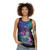 Cheshire cat wonderland tea galaxy print unisex tank top - women