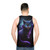 Cheshire Cat inspired unisex tank top with abstract design - men back
