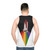 Unisex space-themed tank top with rainbow space shuttle design - men back