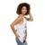Japanese watercolor painting of cherry blossoms on unisex tank top - women side
