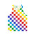 Checkered rainbow unisex tank top
