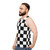 Checkerboard 10x10 Unisex Tank Top with Geometric Pattern - men side