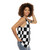 Checkerboard 10x10 Unisex Tank Top with Geometric Pattern - women side