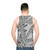 Unisex tank top with chess design and geometric pattern - men back