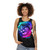 Space otter wearing a galaxy-themed tank top - women