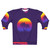 Retro 80s Synthwave Sun Palm Trees Sweatshirt
