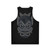 Ornate blue spirit mask unisex tank top - Back