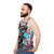 Zombie apocalypse unisex tank top with chaotic undeath paint drip - men side