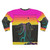 Retro synth mountain sunrise sweatshirt - Back