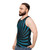 Swirl optical illusion trippy unisex tank top - men side
