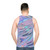Holographic unisex abstract graphic design tank top - men back