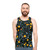 Unisex tank top with vibrant watercolor oranges pattern - men