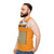Orange amplifier unisex tank top - men side