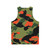 Orange and green camouflage unisex tank top - Back