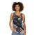 Psychedelic oracle unisex tank top with occult bird design - women
