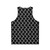 Chain link unisex tank top in black and white - Back