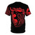 Fierce Berserker Rage graphic design on a black and red t-shirt with a Viking-inspired angry bear motif. - Back