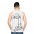 Unisex tank top with extended clip graphic - men back