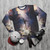 Swan Lake inspired sweatshirt with dramatic sky and light - flat lay