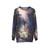 Swan Lake inspired sweatshirt with dramatic sky and light - hanging