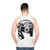 Unisex hobby tank top with audio and photography icons - men back