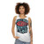 Motivational unisex tank top with "Only Dead Fish Go With The Flow" text - women