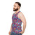 Hobbies unisex tank top with cartoon zoo animals and pineapple print - men side