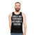 Unisex funny tank top with "Surely Not Everybody Was Kung Fu Fighting" print - men