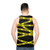 Bright Caution Tape Unisex Tank Top - men back