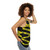 Bright Caution Tape Unisex Tank Top - women side