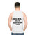 Unisex tank top with "Hobbies Include Vlogging And Napping" design - men back