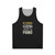 Unisex tank top for hobbies like sleeping and playing piano