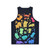 Colorful cats and books design unisex tank top - Back