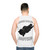 Unisex tank top with a black cat napping graphic - men back