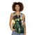 Empowering superhero woman tank top with urban skyline graphic - women