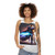 Unisex superhero tank top with graphic slogan design - women