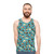 Unisex tank top with cat snake pattern - men