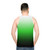 Ombre green to black unisex tank top - men back