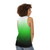 Ombre green to black unisex tank top - women back