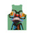 Colorful hipster frog wearing nerd glasses printed on a unisex tank top - Back