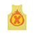 Superhero Letter X Fire Insignia Unisex Tank Top - Back
