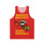Unisex tank top with "Hippity Hoppity Abolish Private Property" design