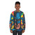 Colorful superhero pop art bat sweatshirt - women