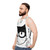 Superhero cartoon cat unisex tank top - men side