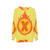 Superhero Letter X Fire Insignia Sweatshirt - hanging