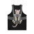 Unisex tank top with a cat in a baby carrier design - Back