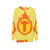 Superhero Letter T Fire Insignia Graphic Sweatshirt - hanging