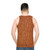 Unisex tank top with vintage industrial worn metal texture - men back